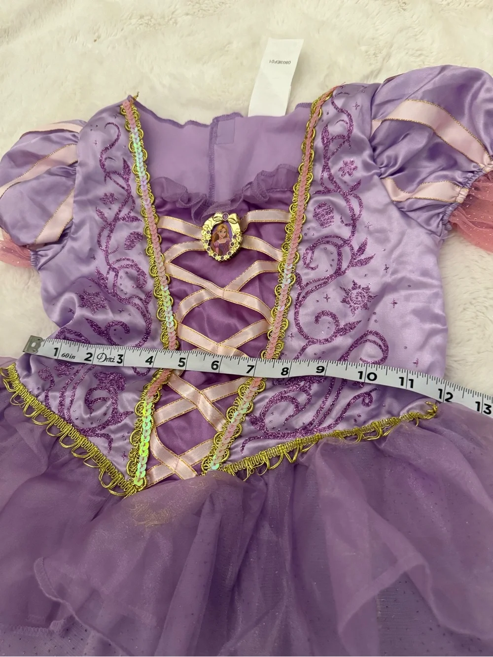 Girls Disney Rapunzel Princess Costume with Lights size 4-6x